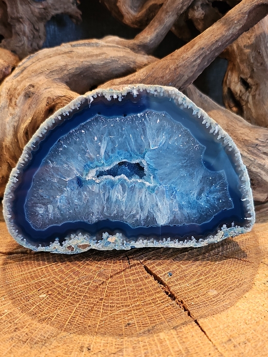Other - Blue Agate Geode Decorative Slice - Home Accent